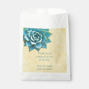Sacolinha Casamento Suculento Lace Amarelo de Aquarela