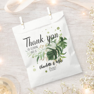 Sacolinha Casamento Tropical Verde Personalizado Obrigado Pr