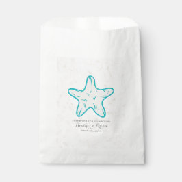 Sacolinha Casamento Turquesa Rustic Starfish