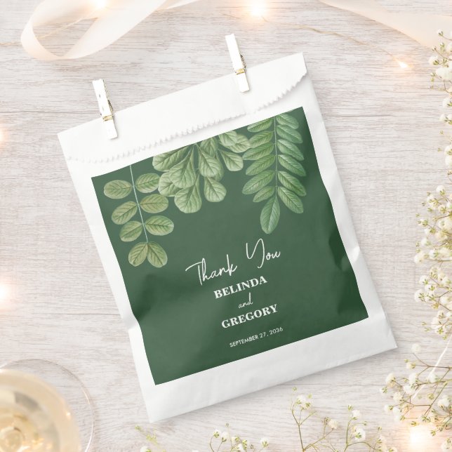 Sacolinha Casamento Verde de Emerald Verde Moderno em Waterc (Cortado)