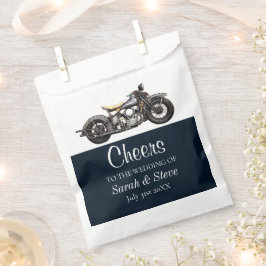 Sacolinha Casamento vintage de Motocicleta Cheque Node Groom