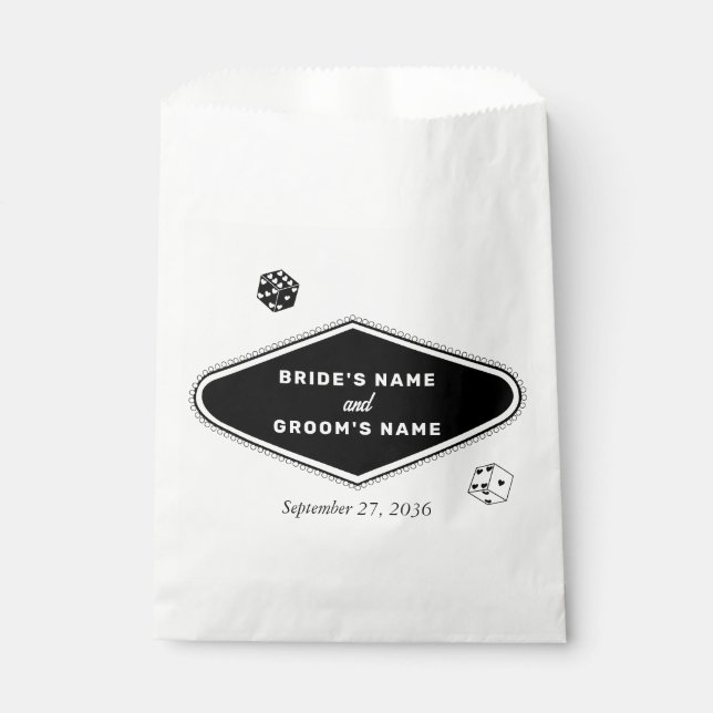 Sacolinha Casino de Destino de Las Vegas White Negro (Frente)