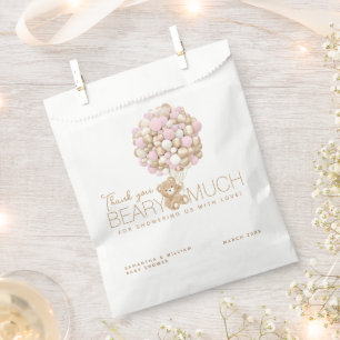 Sacolinha Chá de Bear Rosa e Bebê Balão