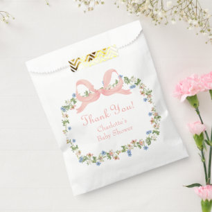 Sacolinha Chá de Bebê Arco-Íris Rosa Flor Silvestre