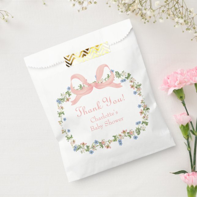Sacolinha Chá de Bebê Arco-Íris Rosa Flor Silvestre (Selado)