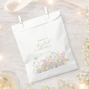 Sacolinha Chá de Bebê Boho Flores Silvestres Jardim