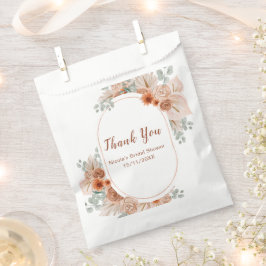 Sacolinha Chá de Bebê Boho Terracotta Grama de Pampas