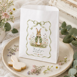 Sacolinha Chá de Bebê Coelho Sage Gingham