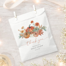 Chá de Bebê de Abóbora Floral de Outono