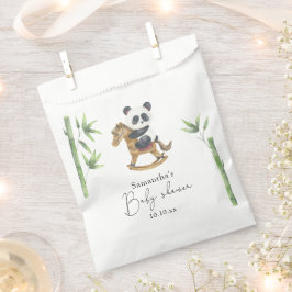 Sacolinha Chá de bebê de bambu e urso panda