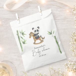 Sacolinha Chá de bebê de bambu e urso panda