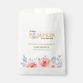 Sacolinha Chá de Bebê Floral de Abóbora