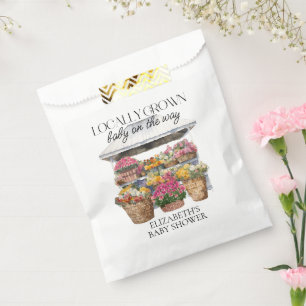 Sacolinha Chá de Bebê Floral de Mercado de Agricultor Local