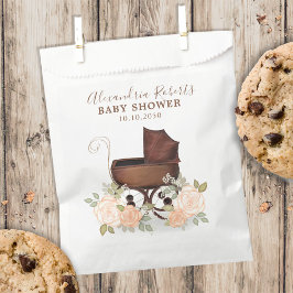 Sacolinha Chá de Bebê Floral Rosa Corado Personalizado