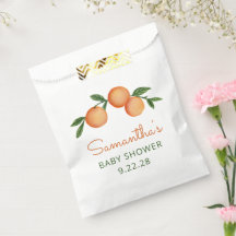 Chá de Bebê Laranja Pequena Fofoqueira