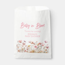 Chá de Bebê Menina com Flores Silvestres Rosas
