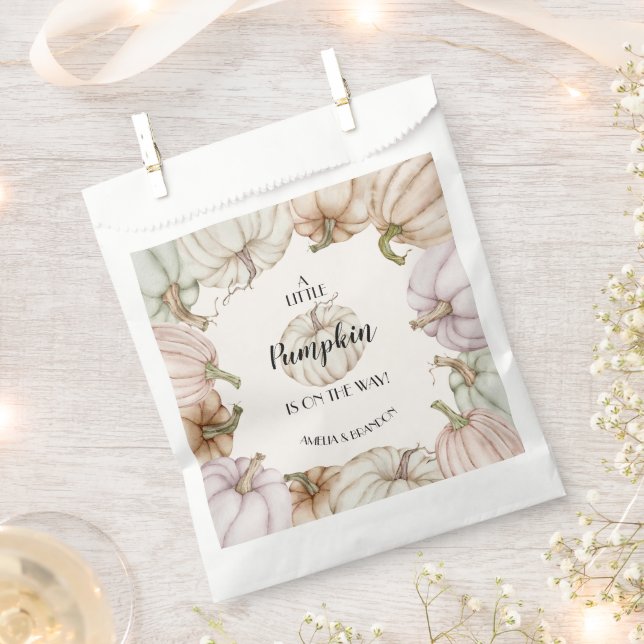 Sacolinha Chá de Bebê Neutro Abóbora Branca (Cortado)