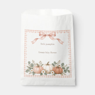 Sacolinha Chá de Bebê Pequena Abóbora Blush Gingham