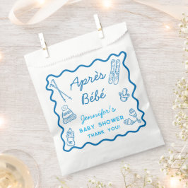 Sacolinha Chá de Bebê Personalizado Apres Ski Desenhado à Mã