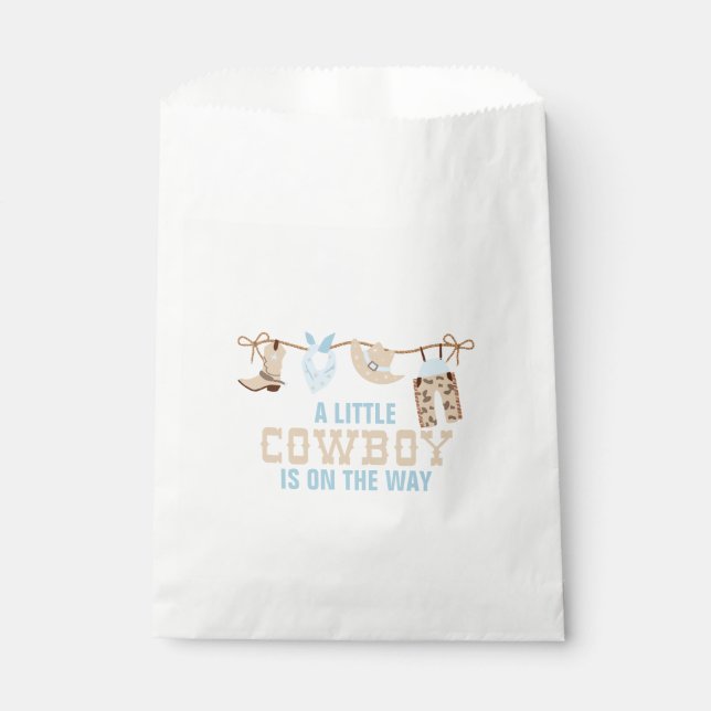 Sacolinha Chá de Bebê Rodeio Western Cowboy (Frente)