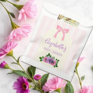 Sacolinha Chá de Bebê Rosas Cor-de-Rosa
