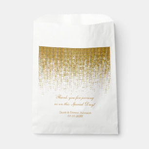 Sacolinha Chá de casamento dos confetes da textura do *Gold