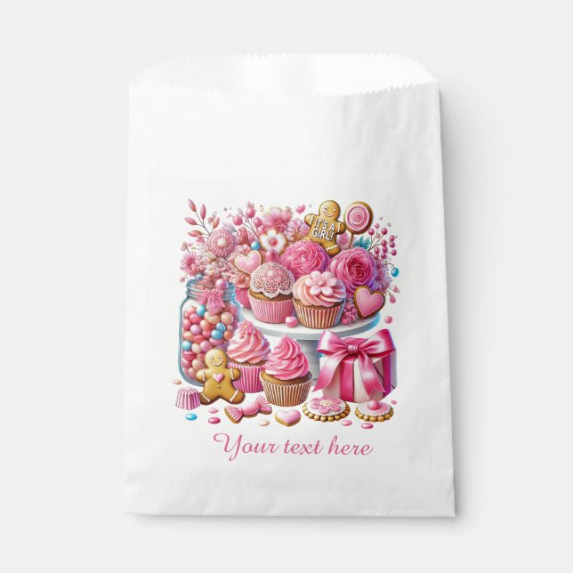 Sacolinha Chá de cupcake para bebês (Frente)