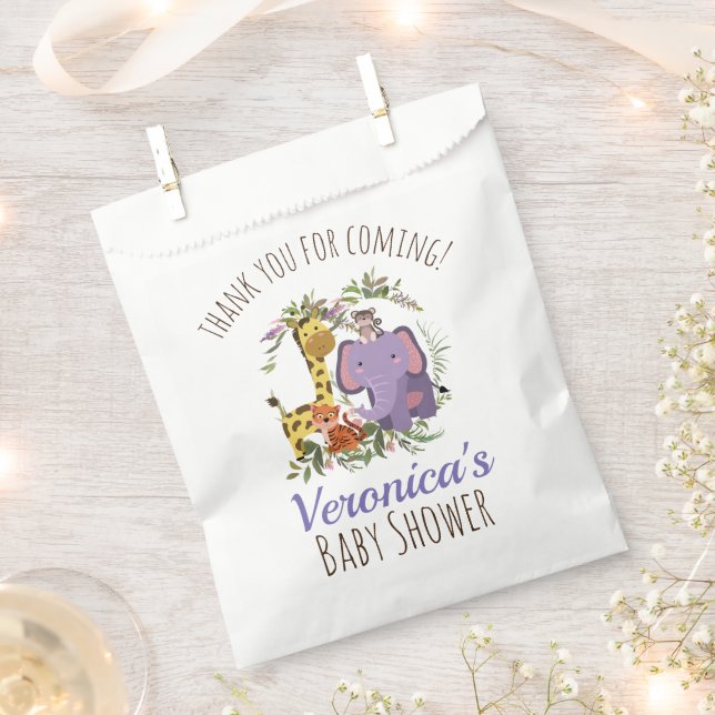 Sacolinha Chá de fraldas Animal Safari Selvagem Cega Obrigad (Cortado)