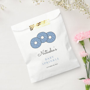 Sacolinha Chá de fraldas azul-esprinkle para rapazes