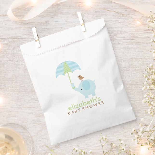 Sacolinha Chá de fraldas Blue Elephant Boy (Cortado)