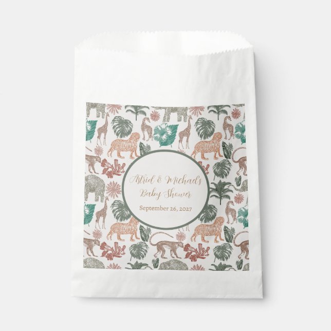 Sacolinha Chá de fraldas Boho Jungle Safari (Frente)