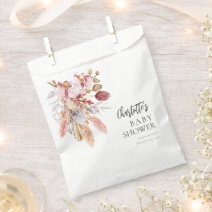 Sacolinha Chá de fraldas Botânico Pampas Grass Boho