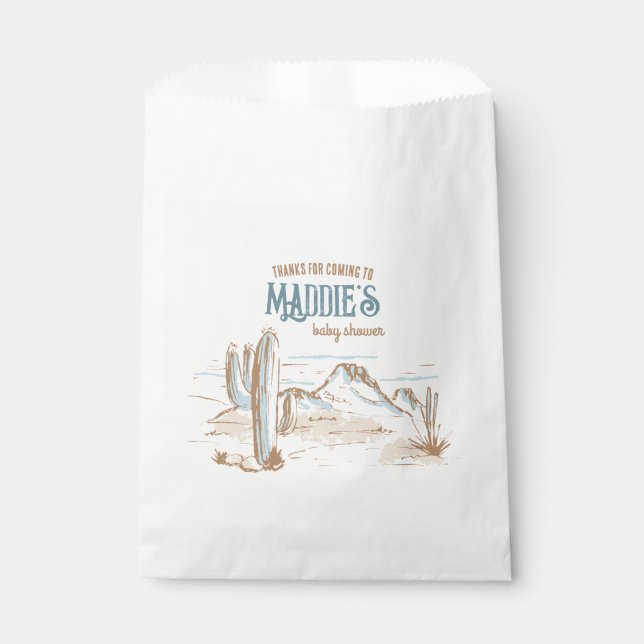 Sacolinha Chá de fraldas Cowboy Personalizado Bolsas Favorec (Frente)