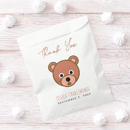 Sacolinha Chá de fraldas Cujo Urso Castanho Agradeço A Sua M