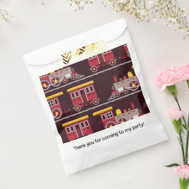Sacolinha Chá de fraldas da Festa de aniversário do comboio (Selado)