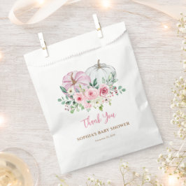 Sacolinha Chá de fraldas De Abóbora Rosa, Obrigado