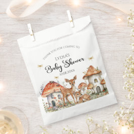 Sacolinha Chá de fraldas de Animais da Floresta de Boho Wood