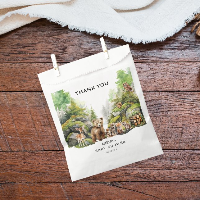 Sacolinha Chá de fraldas de Animais da Floresta de Madeira (Criador carregado)