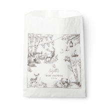 Chá de fraldas De Animais Da Floresta Obrigado