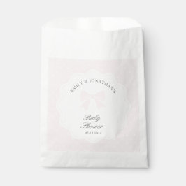 Sacolinha Chá de fraldas de Arco Rosa Elegante do Bolinhas