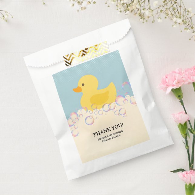 Sacolinha Chá de fraldas de Bolhas de Rubber Ducky (Selado)