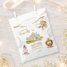 Chá de fraldas de Circo Animal Safari, Cujo Pavime