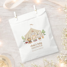 Chá de fraldas de circo mágico Safari neutro