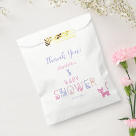 Sacolinha Chá de fraldas de Cor do Pastel Gato Gato