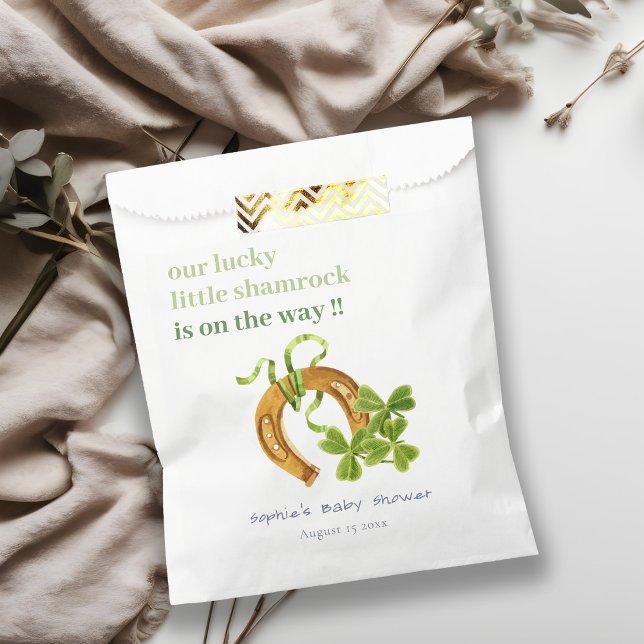 Sacolinha Chá de fraldas de Dia de São Patrício de Shamrock, (Criador carregado)