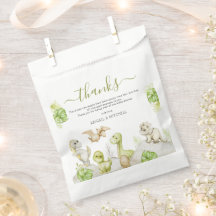 Chá de fraldas de Dinossauro de Aquarela Doce