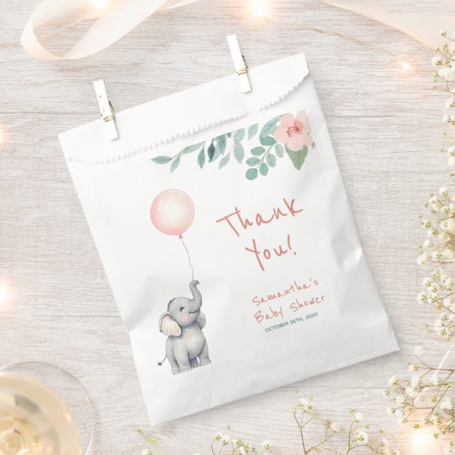 Sacolinha Chá de fraldas de Elefante Rosa, Cor-de-Rosa, Boni (Cortado)