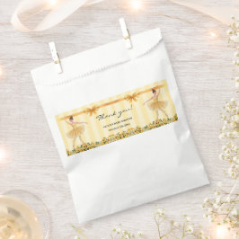 Sacolinha Chá de fraldas de Fita Amarelo Floral Cuja Fita é 