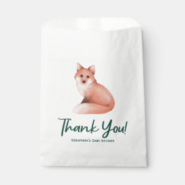 Sacolinha Chá de fraldas De Fox Da Floresta Gelada Obrigado