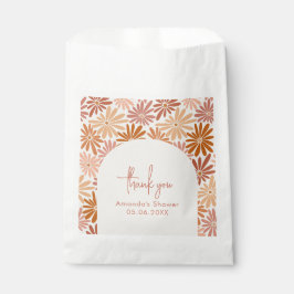 Sacolinha Chá de fraldas de Grãos Florais Cor-de-laranja e R